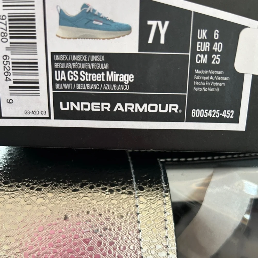 Under Armour UA GS Street Mirage Athletic Shoes - Blue White NWB